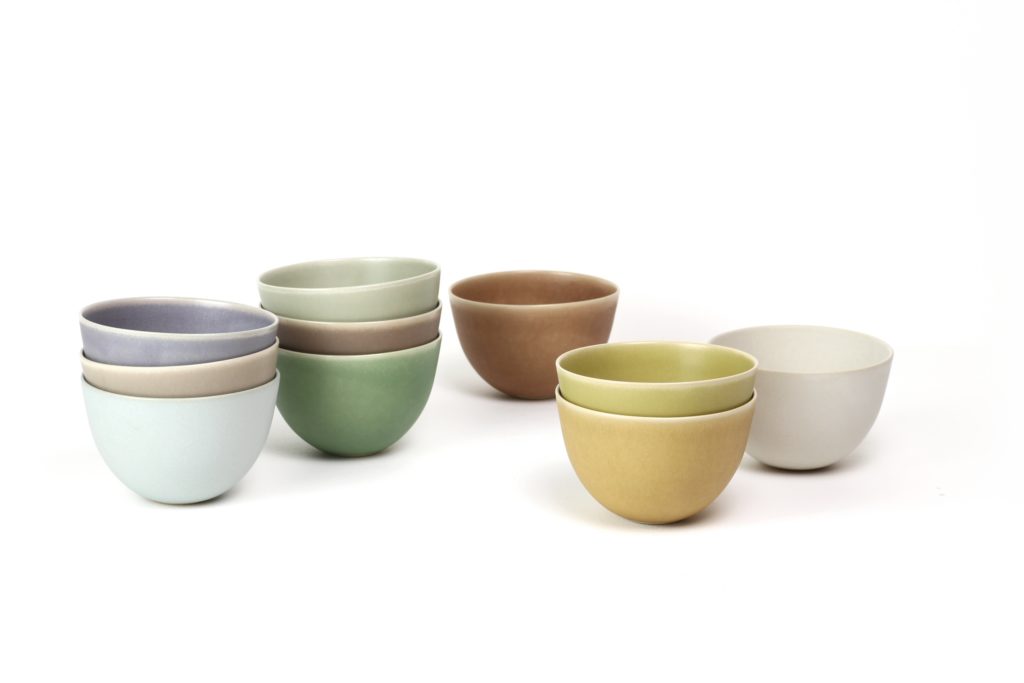 High bowl in stoneware - Mint - Cécile Preziosa