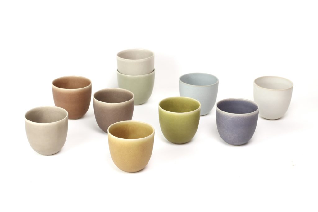 Small cup in stoneware - Flecked beige - Cécile Preziosa