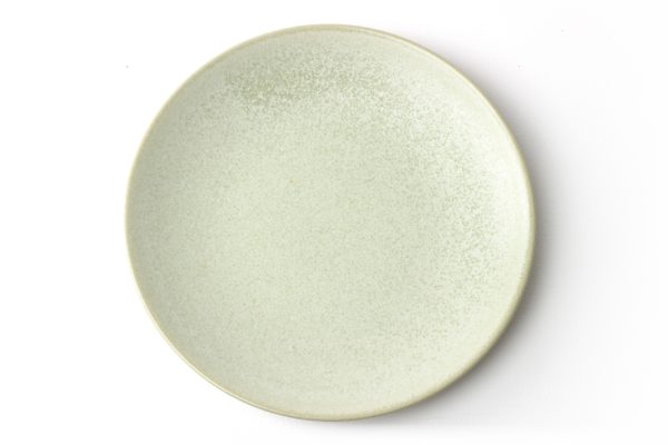 Plate in stoneware - Tea green - Cécile Preziosa