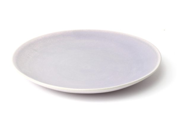 Large plate in stoneware - Pale violet - Cécile Preziosa