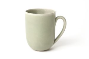 Large cup with handle in stoneware - Lichen - Cécile Preziosa