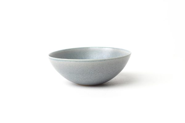 Small flared bowl in stoneware - Pearly blue - Cécile Preziosa