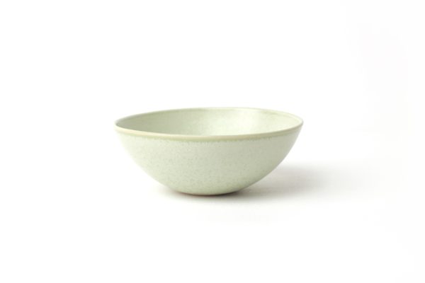 Small flared bowl in stoneware - Tea green - Cécile Preziosa