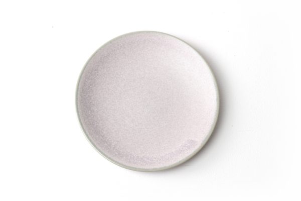 Small plate in stoneware - Melted pale violet - Cécile Preziosa