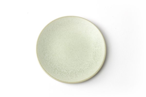 Small plate in stoneware - Tea green - Cécile Preziosa