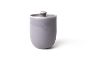 Small lidded jar in stoneware - Violet - Cécile Preziosa