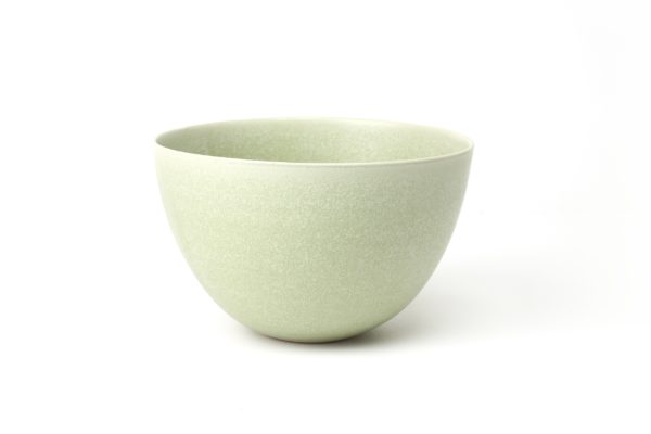 High serving bowl in stoneware - Tea green - Cécile Preziosa