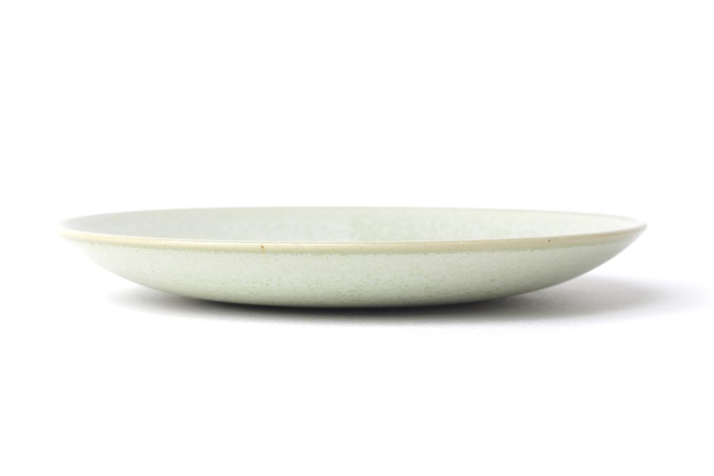 Plate in stoneware - Tea green - Cécile Preziosa