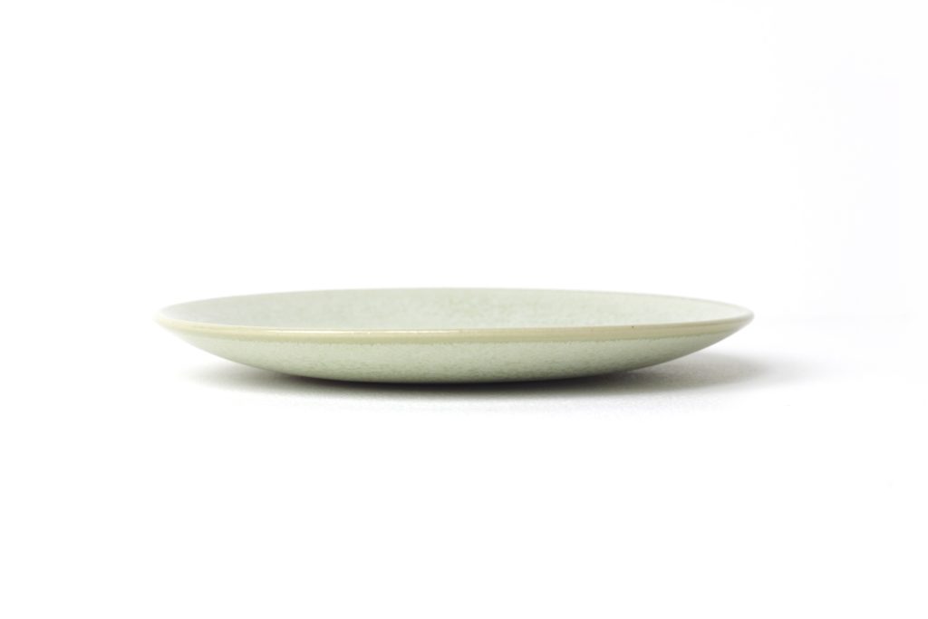 Small plate in stoneware - Tea green - Cécile Preziosa